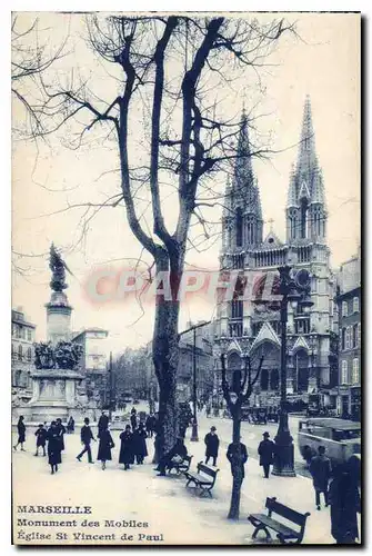 Cartes postales Marseille Monument des Mobiles Eglise St Vincent de Paul