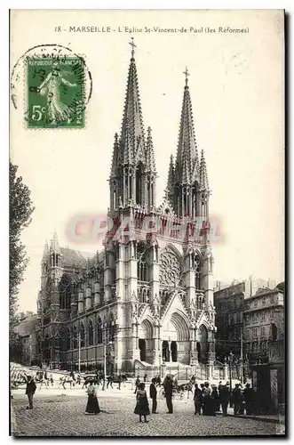 Cartes postales Marseille L'Eglise St Vincent de Paul les Reformes