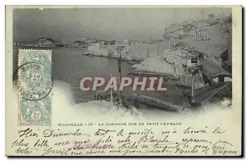 Cartes postales Marseille La Corniche vue du Petit Pavillon