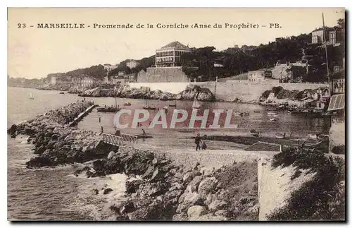 Ansichtskarte AK Marseille Promenade de la Corniche Anse du Prophete