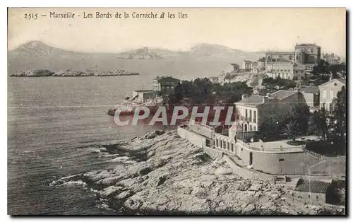 Cartes postales Marseille Les Bords de la Corniche et les Iles