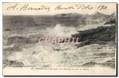 Ansichtskarte AK Marseille Les bords de la Corniche un jour de mistral