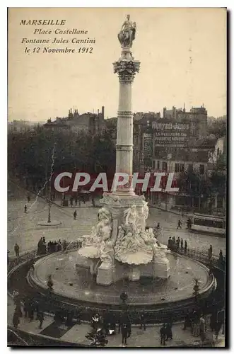 Ansichtskarte AK Marseille Place Castellane Fontaine Jules Cantini