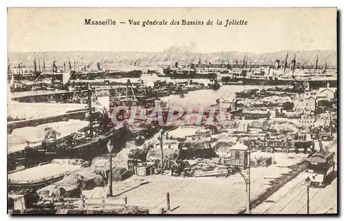 Ansichtskarte AK Marseille Vue generale des Bassins de la Joliette