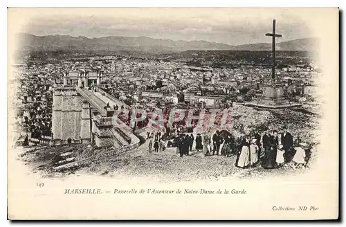 Ansichtskarte AK Marseille Passerelle de l'Assemseur de Notre Dame de la Garde