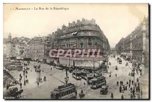 Cartes postales Marseille La Rue de la Republique