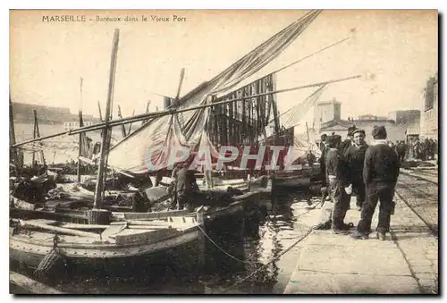 Cartes postales Marseille Bordeaux dans le Vieux Port