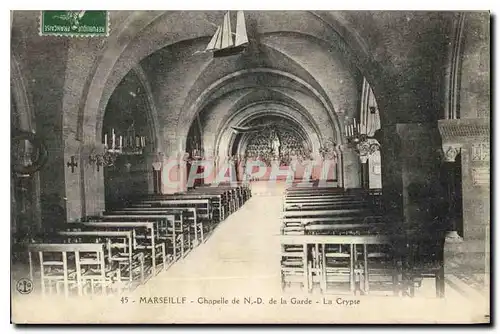 Cartes postales Marseille Chapelle de N D de la Garde La Crypte