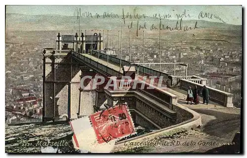 Ansichtskarte AK Marseille L'Ascenseur de N D de la Garde