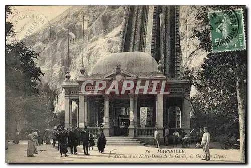 Cartes postales Marseille Ascenseur de Notre Dame de la Garde la Gare du Depart