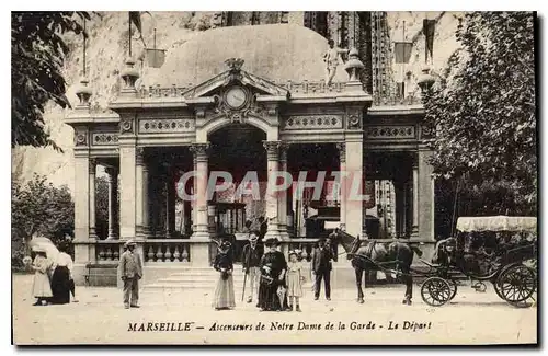 Cartes postales Marseille Ascenseur de Notre Dame de la Garde Le Depart