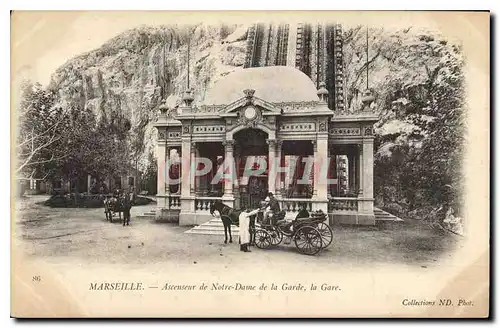 Cartes postales Marseille Ascenseur de Notre Dame de la Garde la Gare