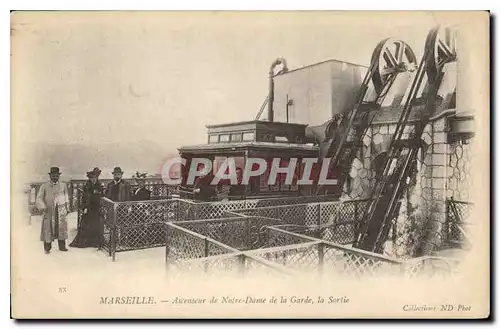 Ansichtskarte AK Marseille Ascenseur de Notre Dame de la Garde la Sortie