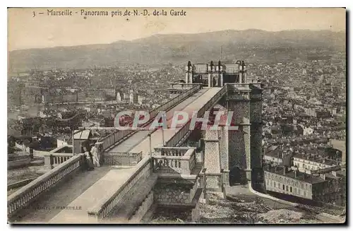 Ansichtskarte AK Marseille Panorama pris de N D de la Garde