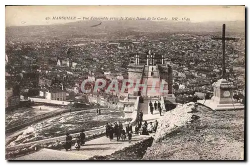 Ansichtskarte AK Marseille Vue d'ensemble prise de Notre Dame de la Garde