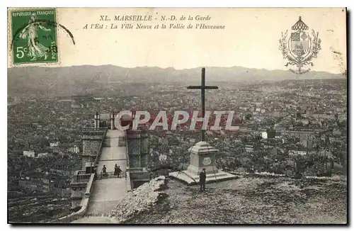 Cartes postales Marseille N D de la Garde a l'Est La Ville Nouve et la Vallee de l'Huveune