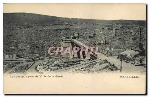 Ansichtskarte AK Marseille Vue generale prise de N D de la Garde