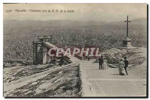 Ansichtskarte AK Marseille Panorama pris de N D de la Garde