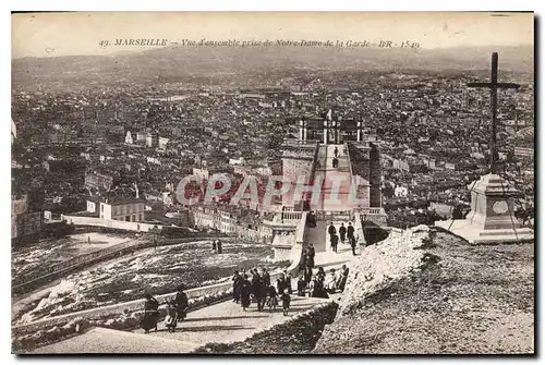 Cartes postales Marseille Vue d'ensemble prise de Notre Dame de la Garde