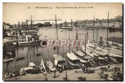 Ansichtskarte AK Marseille Vue Generale du Vieux Port Bateaux