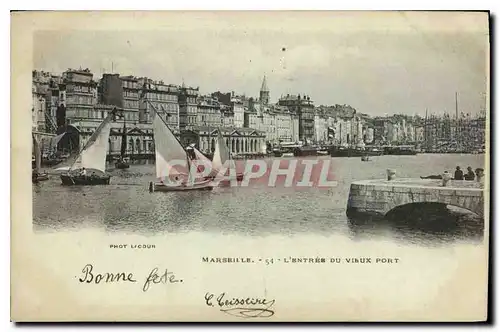 Cartes postales Marseille l'Entree du Vieux Port