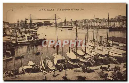 Cartes postales Marseille Vue generale du Vieux Port