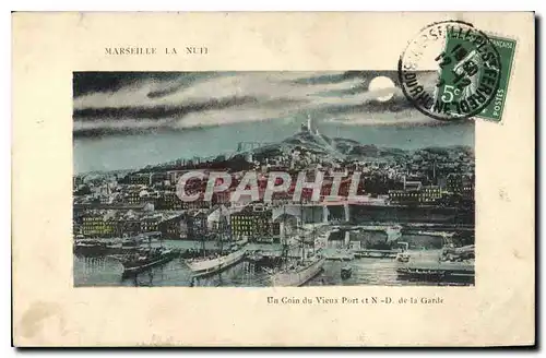 Cartes postales Marseille Un Coin du Vieux Port et N D de la Garde