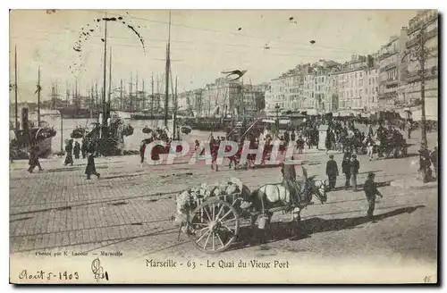 Ansichtskarte AK Marseille Le Quai du Vieux Port