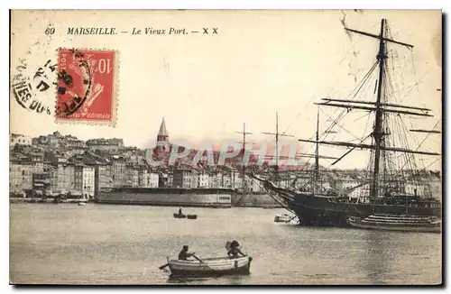 Cartes postales Marseille Le Vieux Port Bateau