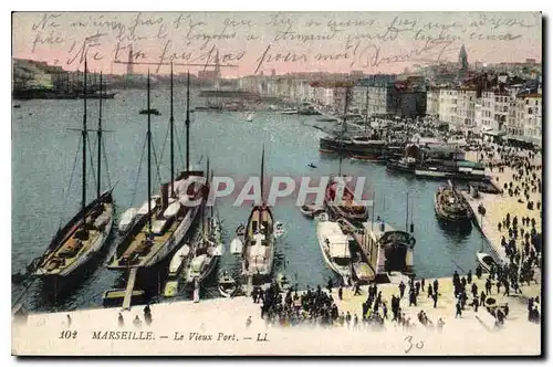 Cartes postales Marseille Le Vieux Port