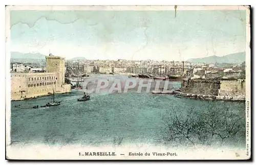 Cartes postales Marseille Entree du Vieux Port