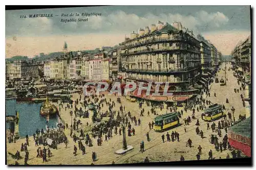 Cartes postales Marseille Rue de la Republique