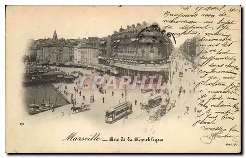 Cartes postales Marseille Rue de la Republique