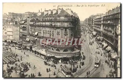 Cartes postales Marseille Rue de la Republique