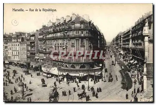 Cartes postales Marseille Rue de la Republique