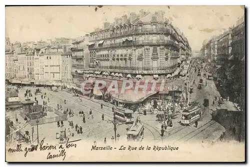 Cartes postales Marseille La Rue de la Republique