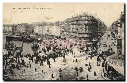 Cartes postales Marseille Rue de la Republique