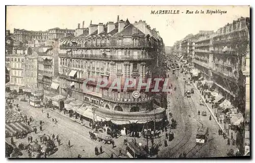 Cartes postales Marseille Rue de la Republique