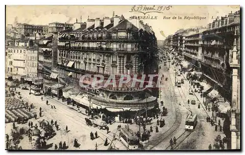 Cartes postales Marseille Rue de la Republique