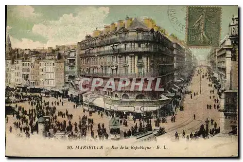 Cartes postales Marseille Rue de la Republique