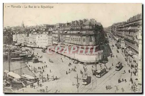 Cartes postales Marseille Rue de la Republique