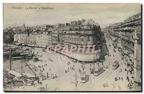 Cartes postales Marseille La Rue de la Republique