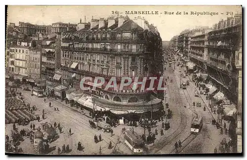 Cartes postales Marseille Rue de la Republique