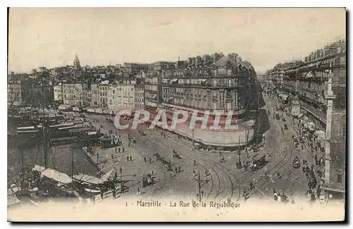 Cartes postales Marseille La Rue de la Republique