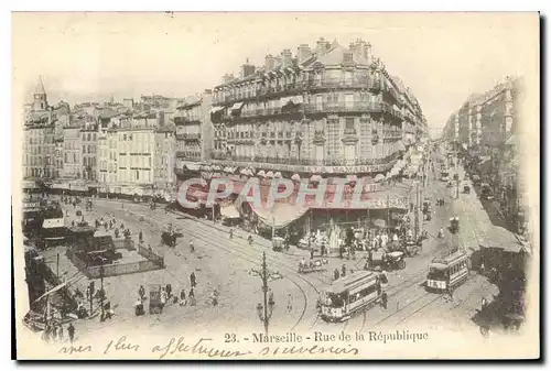 Cartes postales Marseille Rue de la Republique