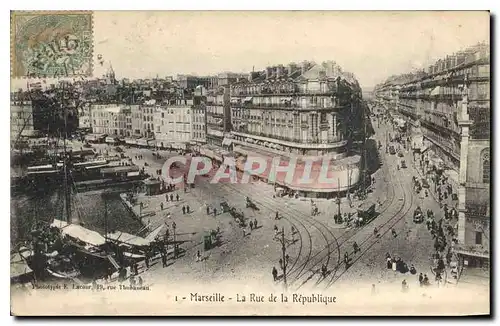 Cartes postales Marseille Le Rue de la Republique