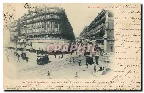 Cartes postales Marseille La Rue de la Republique