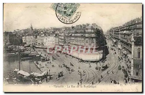 Cartes postales Marseille La Rue de la Republique