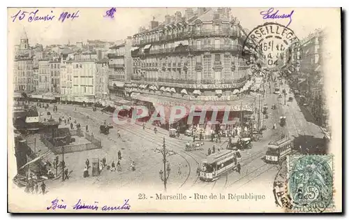 Cartes postales Marseille Rue de la Republique