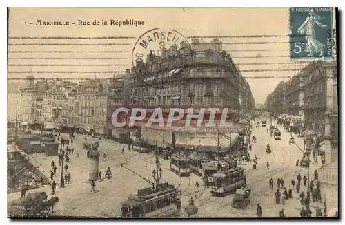 Cartes postales Marseille Rue de la Republique